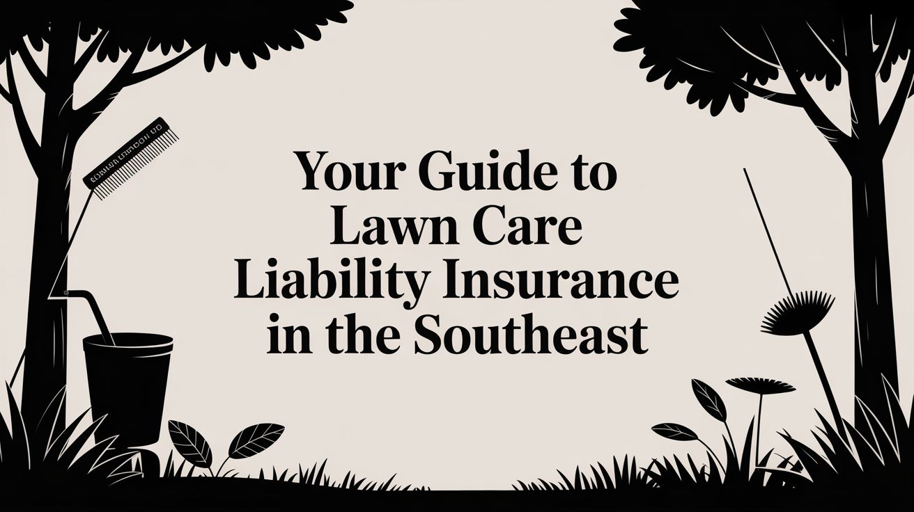 lawn care liability insurance gardening illustration